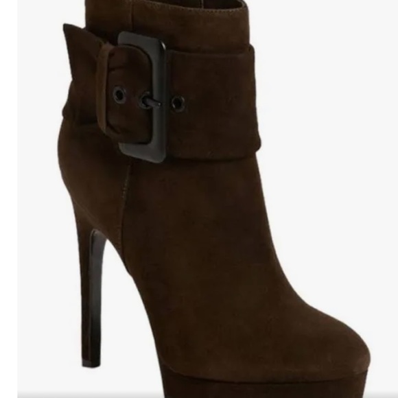 VIA SPIGA SUEDE LEATHER  PLATFORM ANKLE BOOTS - Picture 6 of 11